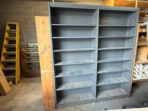 lot 139 image: Metal 2 Sided Shelving Unit - 19 x 6 Long x 7 Tall