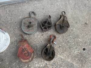 lot 24 image: Vintage Pulleys