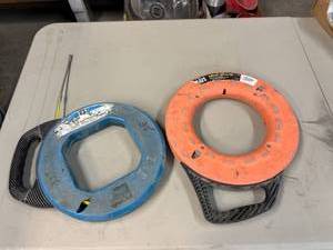 lot 166 image: 2 Steel Fish Tape Reels