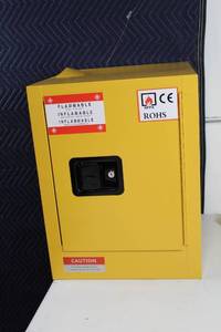 lot 11 image: Flammable Storage Cabinet with Lock and Accessories