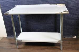 lot 36 image: Used Stainless Steel Work Table with Lower Shelf