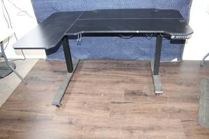 lot 38 image: Adjustable Electric Stand-Up Desk with Black Finish