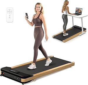 lot 178-BL image: Maksone Under Desk Treadmill, Expert of Wooden Walking Pad, Walking Jogging Machine