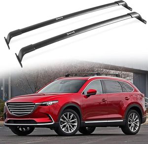 lot 387-OR image: Upgraded 220lbs Roof Rack Cross Bars Fit for Mazda CX9 CX-9 2016-2023 (with Factory Roof Rails) fit for Kayak Snowboard