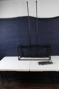 lot 44 image: Rectangular Metal Chandelier Frame with Light Fittings