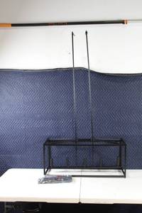 lot 54 image: Black Iron 5-Light Industrial Pendant Ceiling Fixture