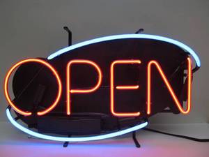 lot 30 image: Working Lighted OPEN Sign