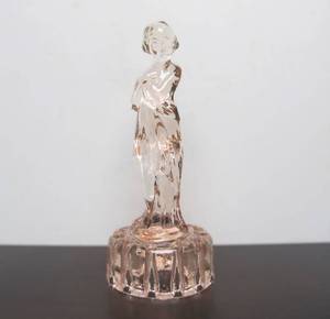 lot 35 image: Excellent Figural Glass Maiden Flower Frog #3 - Pink