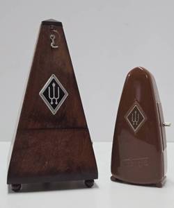 lot 121 image: 2 Vintage Working German WITTNER Metronomes 