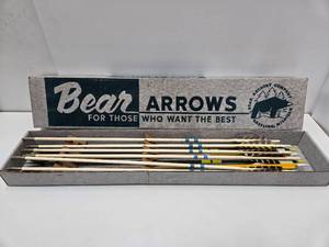 lot 133 image: Full Box of Vintage BEAR ARCHERY Arrows