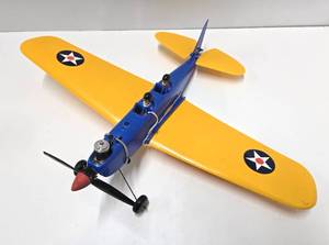 lot 150 image: Large Vintage COX PT-19 Flight Trainer Airplane Toy