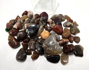 lot 158 image: Estate Lot of Polished Semi Precious Gemstones Agates etc