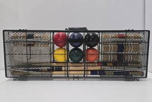 lot 165 image: Like-New Portable Sportcraft CROQUET Set