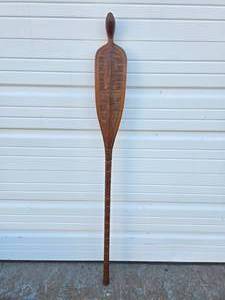 lot 167 image: Large & Impressive Vintage Carved Polynesian  Maori Ceremonial Paddle