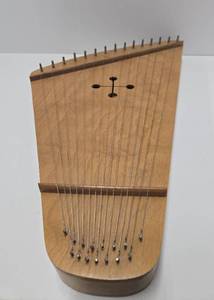 lot 182 image: Vintage Handmade Signed Zither Instrument