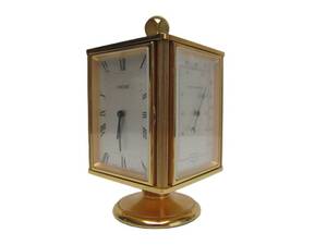 lot 43 image: Excellent Quality Vintage Swiss Made CONCORD Brass Clock  Weather Station