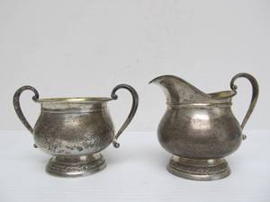 lot 49 image: Vintage Preludes Sterling Silver Cream & Sugar Set