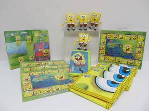 lot 65 image: Collection of New SPONGEBOB Items Wallets Figures etc
