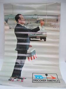 lot 68 image: Vintage 1972 Discover America Poster wNixon