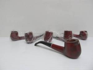 lot 77 image: Lot of 6 Unused NOS Vintage Smoking Pipes - Golden Leaf