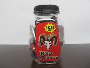 lot 90 image: FULL Unopened Countertop Display Jar wKeychain Pocket Knives #2