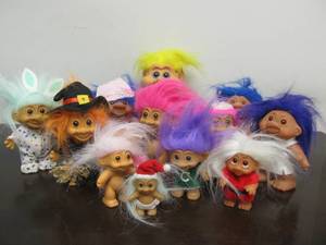 lot 105 image: Group of Assorted TROLL Dolls