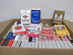 lot 113 image: HUGE Lot of NOS Unopened Vintage Decks or Playing Cards Advertising etc #5