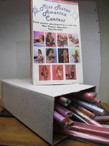 lot 117 image: NOS Store Display MISS POSTER AMERICA Contest Complete w Unopened Posters
