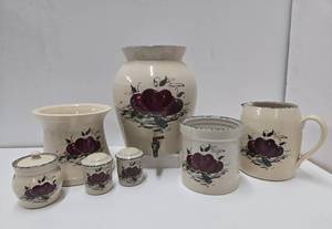 lot 193 image: Large Group of CASEY Apple Pottery Jas Canisters etc