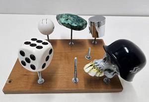 lot 301 image: Great Group of Hot Rod Shifter Knobs wStand