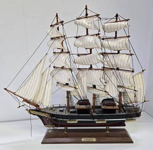 lot 225 image: Larger Wooden Nautical Ship Display - Cutty Sark - 1869