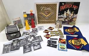 lot 235 image: Estate Lot of Assorted Collectible Cards Vintage Patches etc