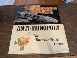 Battlestar Galactica and Anti-Monopoly Board Games Set