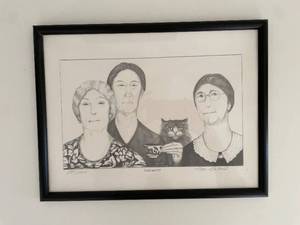 lot 31 image: D.A.R. and Cat Limited Edition Framed Art Print by Nan Gabriel