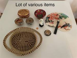 lot 84 image: Eclectic Collection of Japanese Decorative Items - incl. Silver Wrap Satsuma Pottery