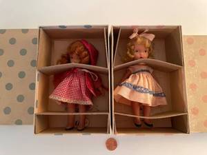 lot 90 image: Pair of Vintage Nancy Ann Storybook Dolls in Original Boxes