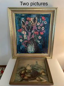 lot 95 image: Pair of Framed Still Life Artworks Including Pierre MAS