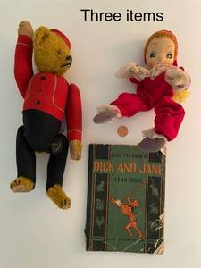 lot 102 image: Collection of Vintage Toys and Dick and Jane Book