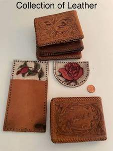 lot 106 image: Collection of Leather Wallets and Decorative Pieces