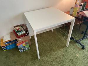 lot 119 image: White IKEA MELLTORP Dining Table