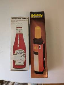 lot 156 image: Vintage Heinz Bottle Phone and Galaxy Multi-Purpose Lamp Set