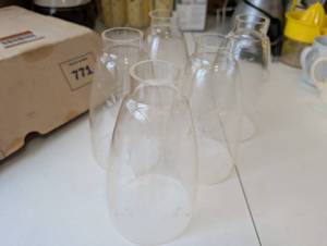 lot 179 image: Set of Floral Glass Lamp Shades
