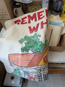 lot 189 image: Remember When Vintage Gas Station Blanket & 1973 Hilda Pin-Up Calendars