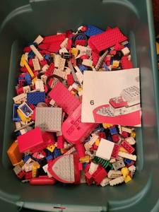 lot 200 image: Large Bin of Assorted LEGO Building Blocks with Manual