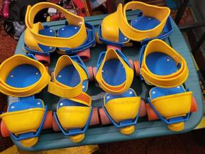 lot 201 image: Set of 3 Pairs Adjustable Fisher-Price Roller Skates