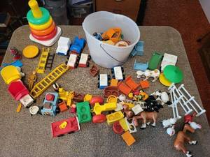 lot 205 image: Collection of Vintage Fisher Price Toys and Accessories