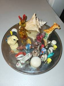 lot 263 image: Assorted Miniature Animal Figurines and Decorative Items Collection