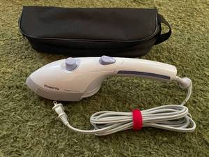 lot 285 image: Rowenta Steam & Press Handheld Fabric Steamer with Travel Case