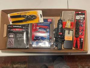 lot 318 image: Assorted Electronics Toolkit with Multimeter, Inverter, and More