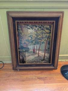 lot 507 image: Framed Vintage Street Scene Artwork & Frames